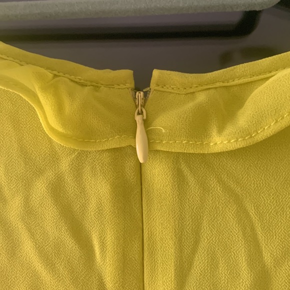 Citrus yellow ruffle spring sleeveless dress - Picture 7 of 8